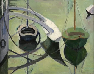 Pendeln och dess reflektion, c.1935 (olja på papper på duk)